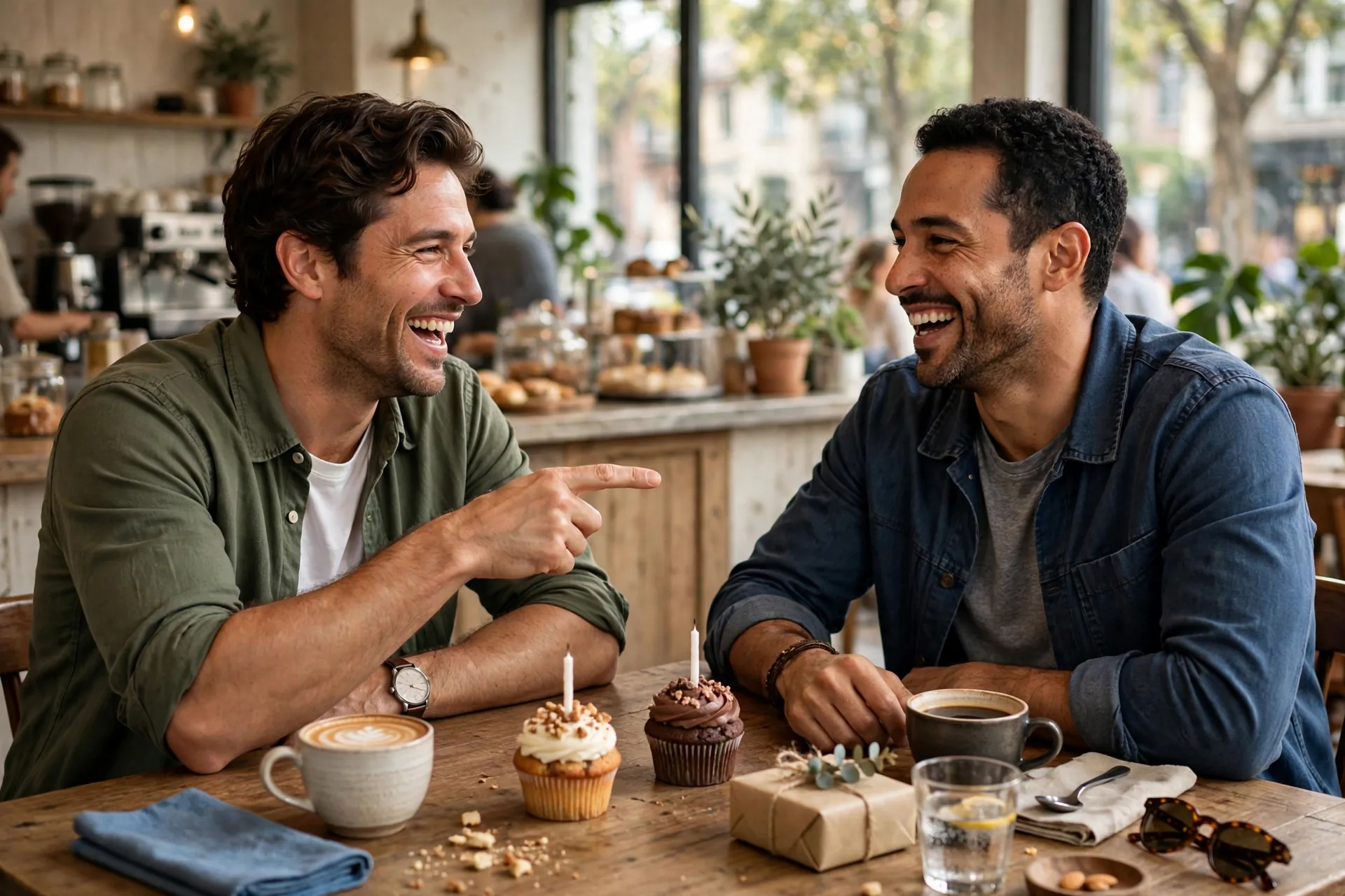 Childhood friends reunited at birthday party